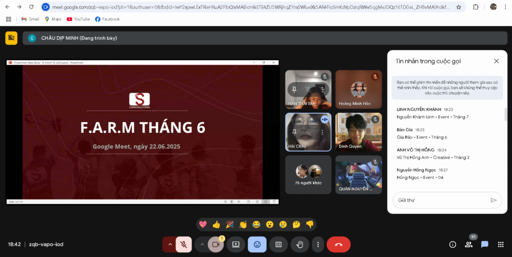 RECAP HỌP F.A.R.M THÁNG 06/2025