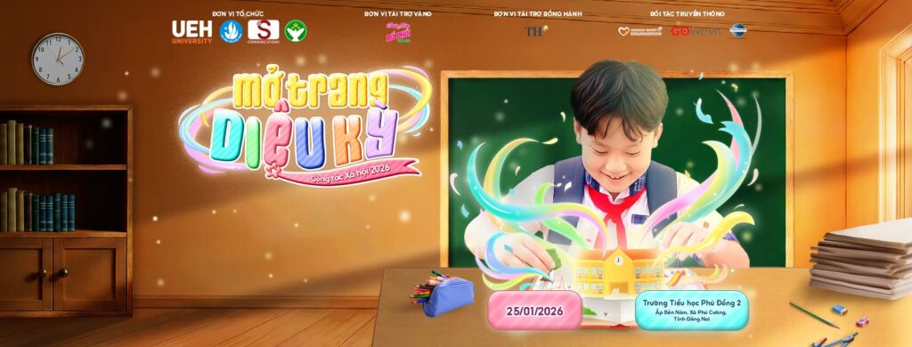 Dự án Công tác Xã hội 2026: Mở Trang Diệu Kỳ – cùng em tiếp thêm niềm vui đến trường